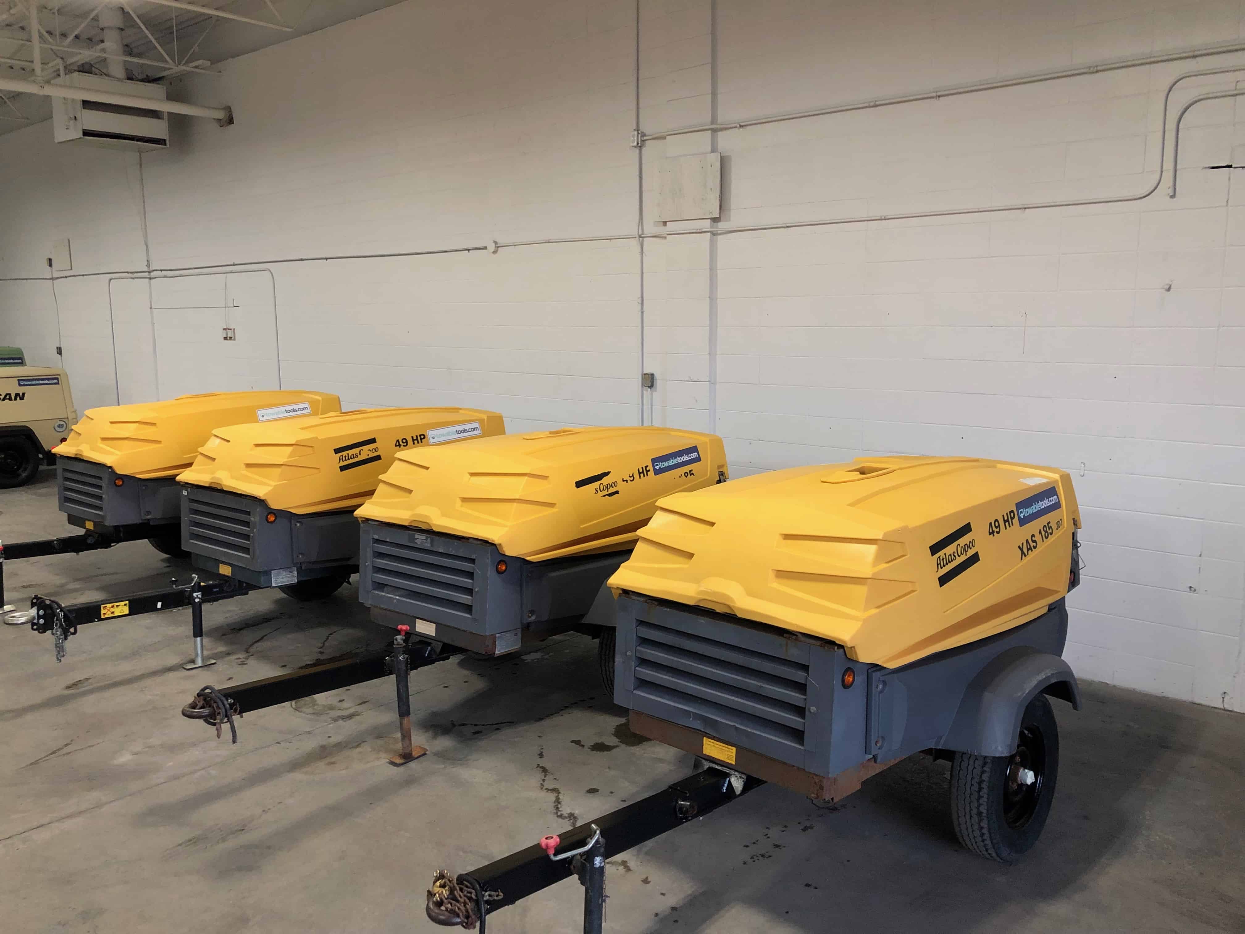 Atlas Copco XAS 185 CFM Compressor For Sale Towable Tools