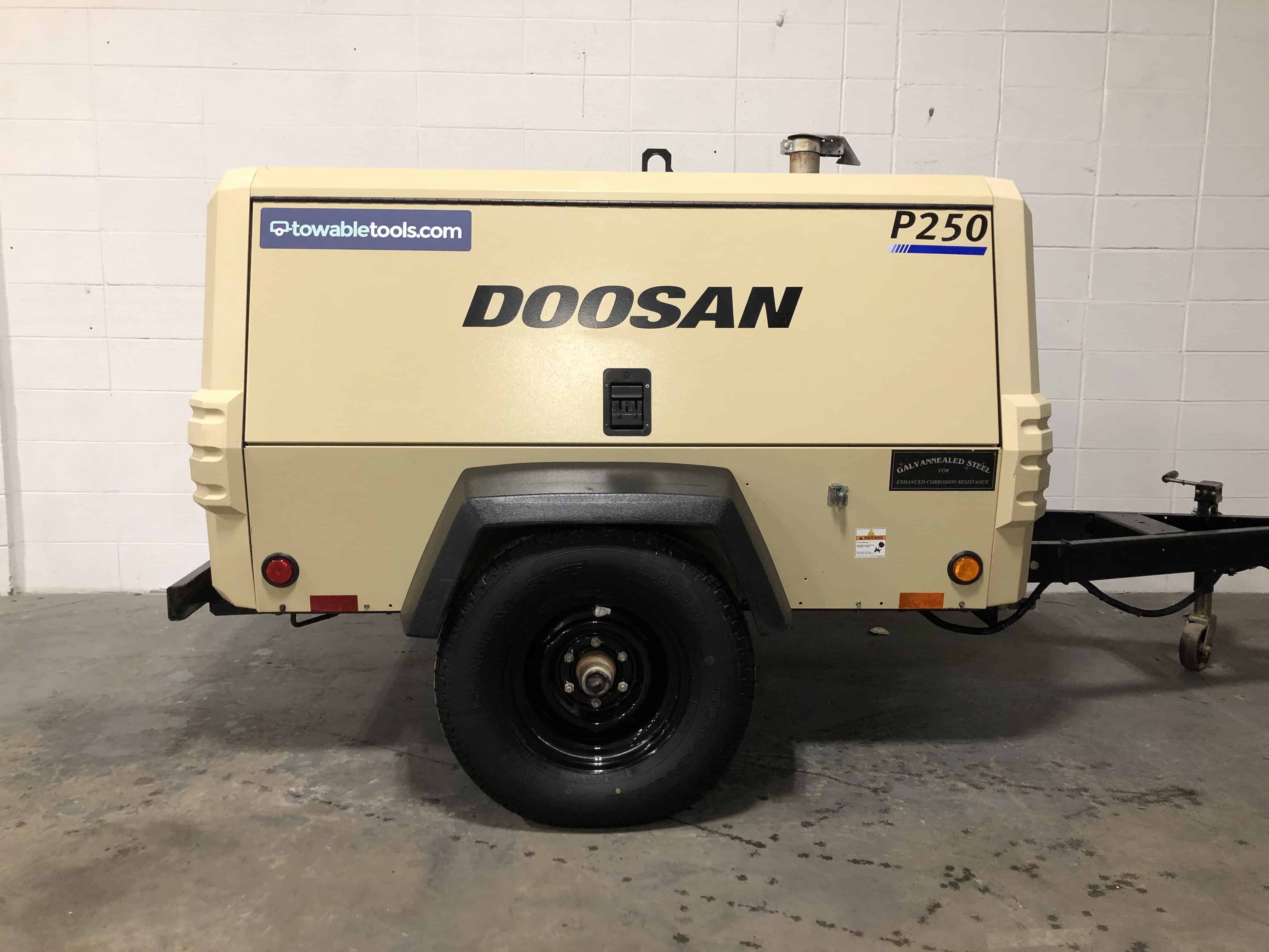 Doosan P250 Air Compressor For Sale Used 2014 Diesel - Towable Tools