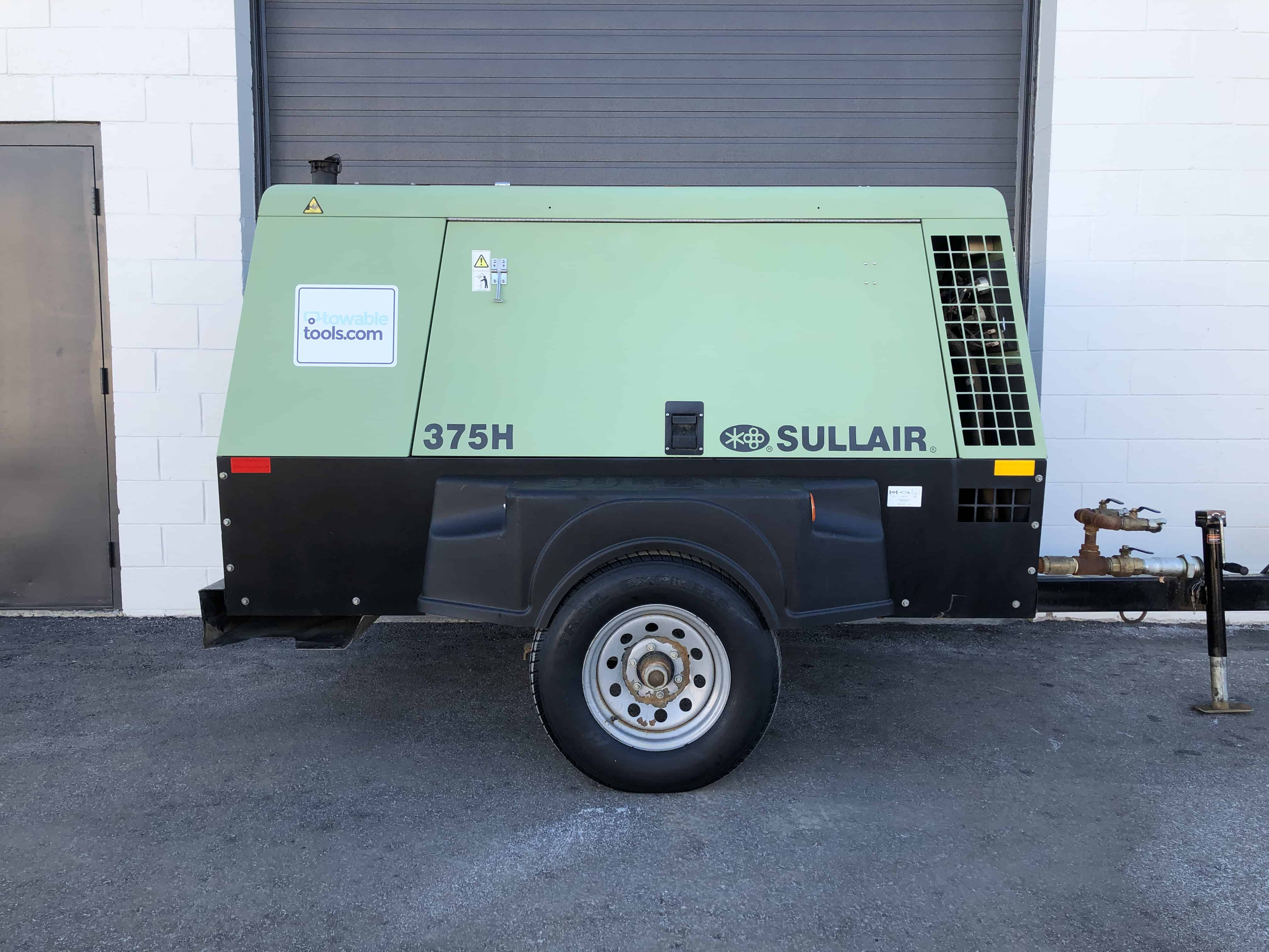 used sullair 375 portable diesel air compressor for sale at Towable Tools Montana, Idaho, Dakota