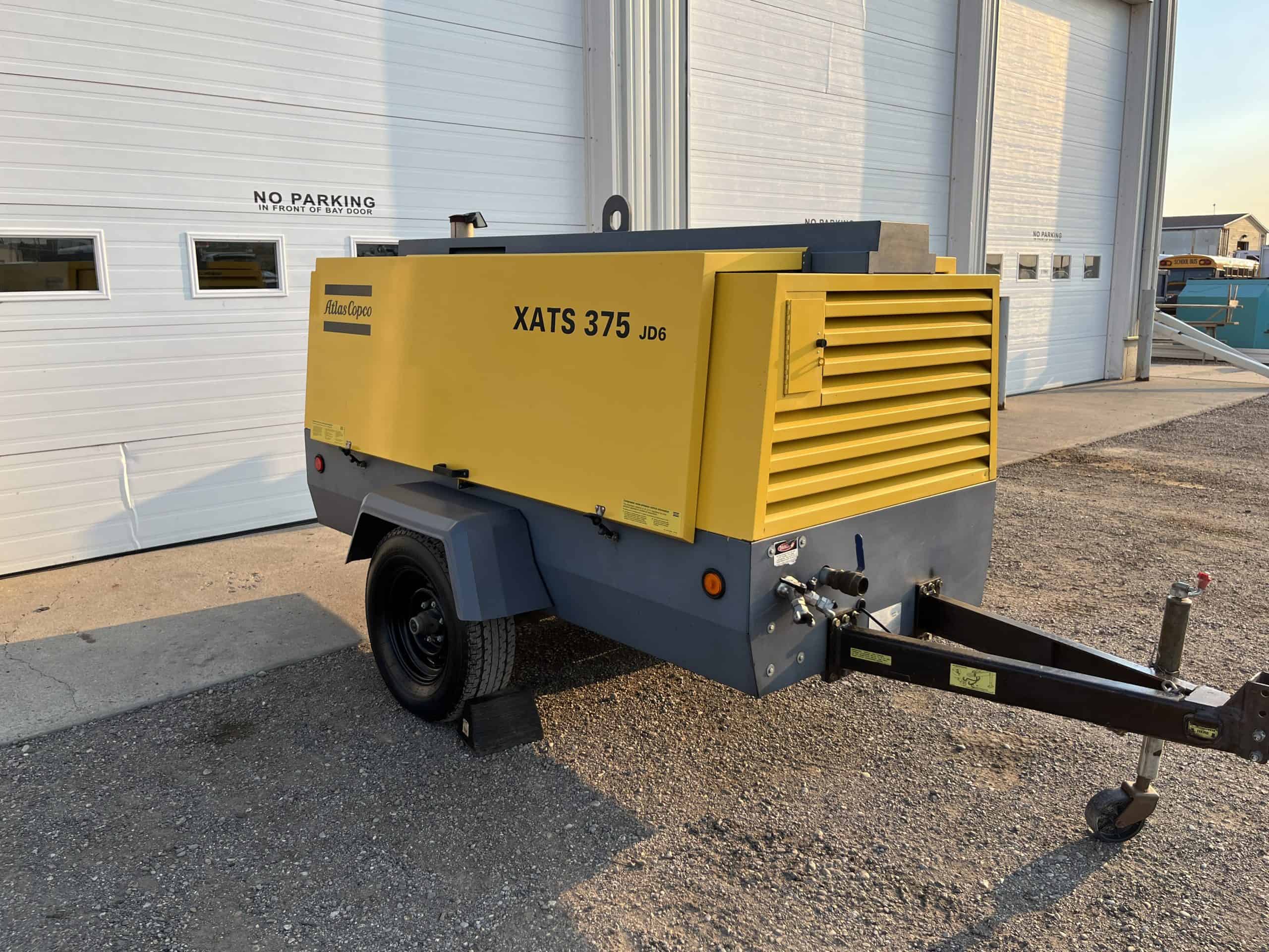 Atlas Copco XATS 375 diesel compressor for sale in Guelph, Hamilton, London, Oshawa, Windsor Ontario