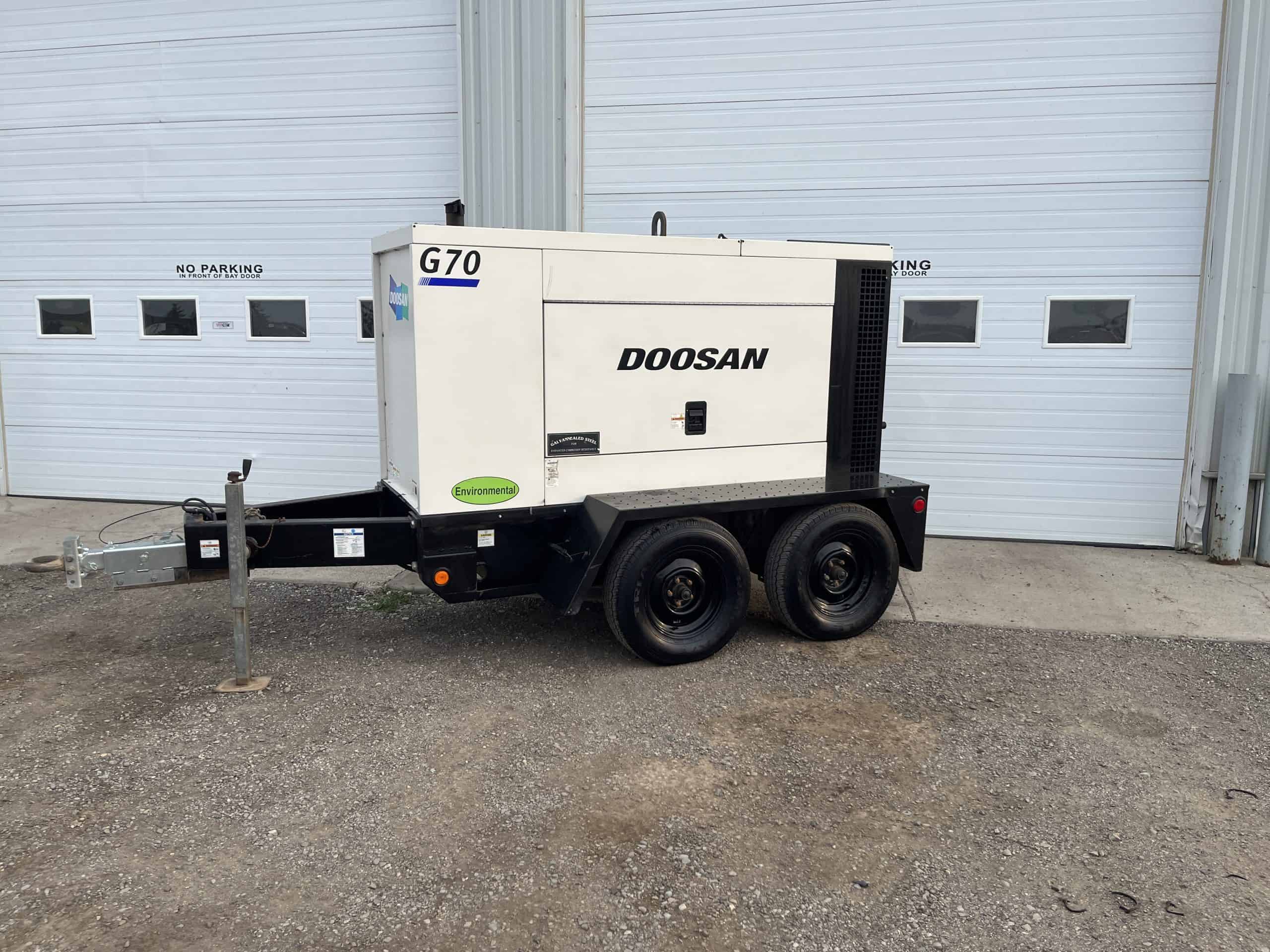 Doosan G70 generator for sale 70 kva 56 / 58 kw in Calgary Alberta Canada